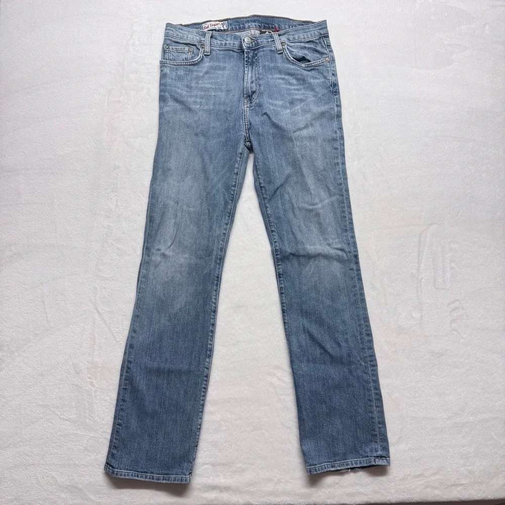 Red Engine Womens Jeans Size 30 Bootcut Blue Denim Made in America - Picture 1 of 10